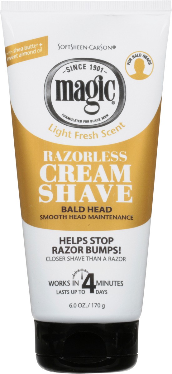 slide 6 of 9, Magic Razorless Shaving Cream for Hair Removal, Bald Head Maintenance, Depilitory Cream - 6oz, 6 oz