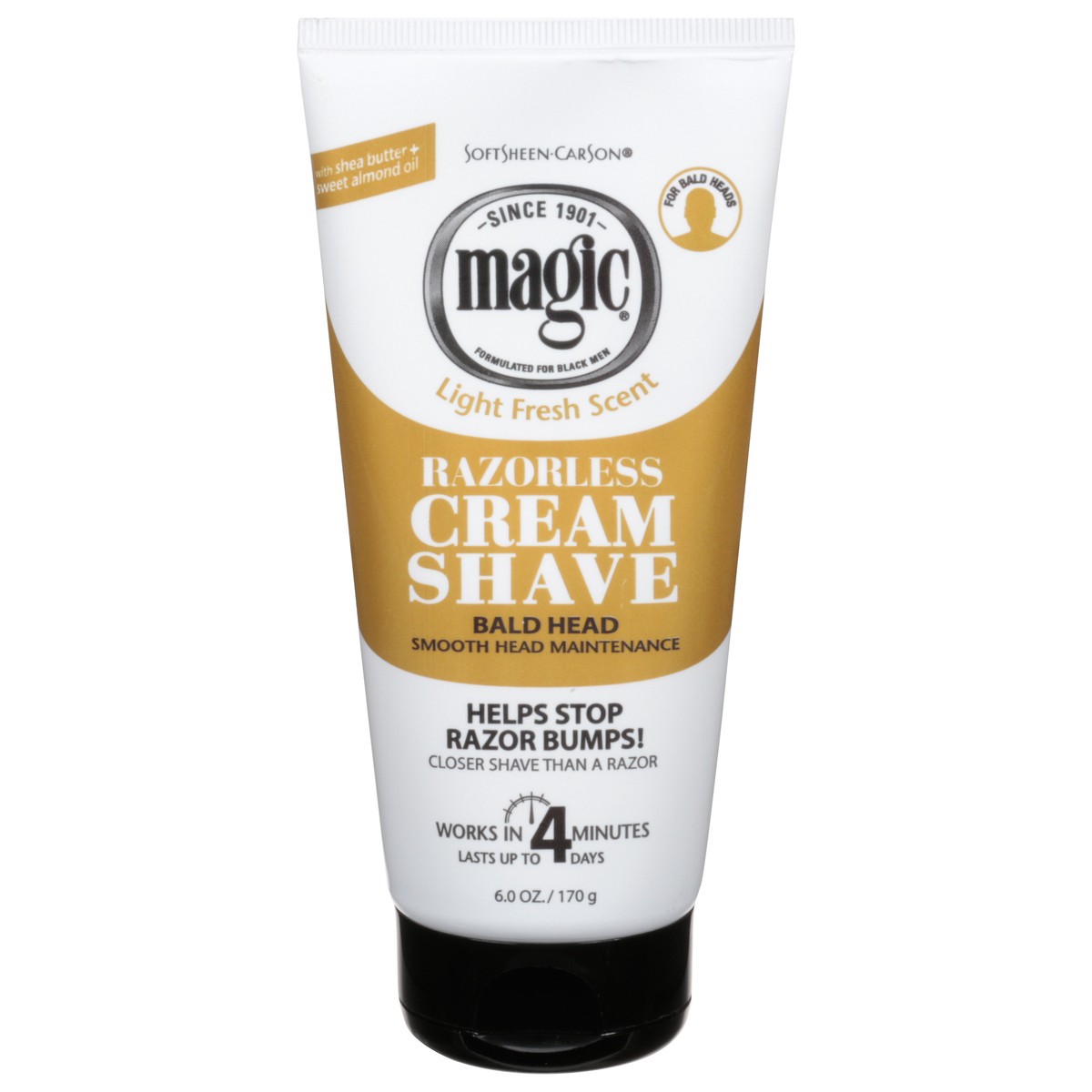 slide 1 of 9, Magic Razorless Shaving Cream for Hair Removal, Bald Head Maintenance, Depilitory Cream - 6oz, 6 oz