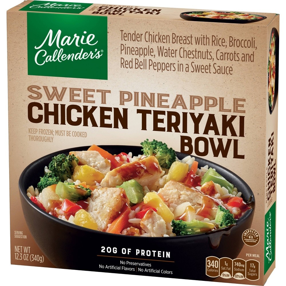 slide 2 of 3, Marie Callender's Sweet Pineapple Chicken Teriyaki Bowl, 12.3 oz