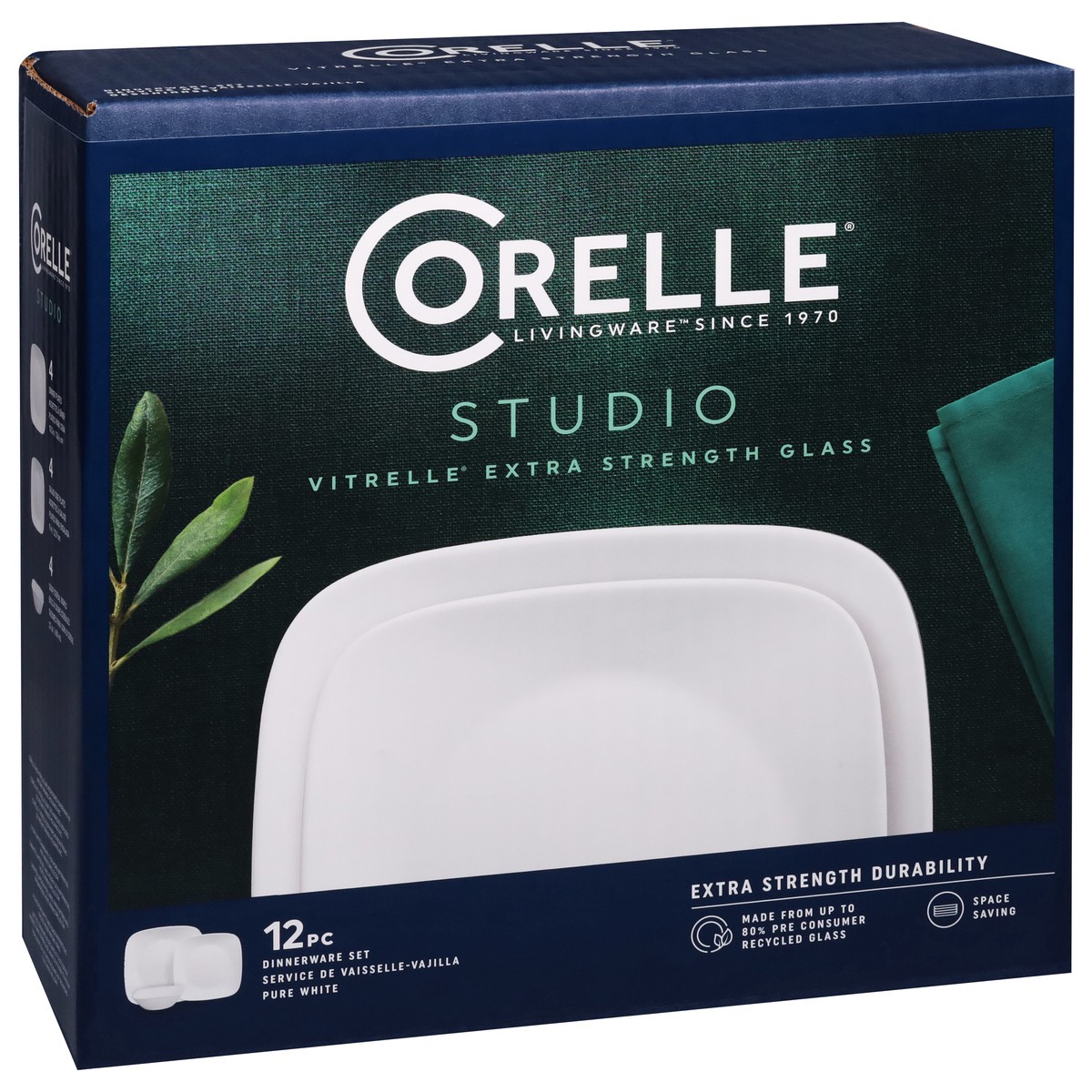 slide 3 of 9, Corelle Pure White Dinnerware Set, 1 ct