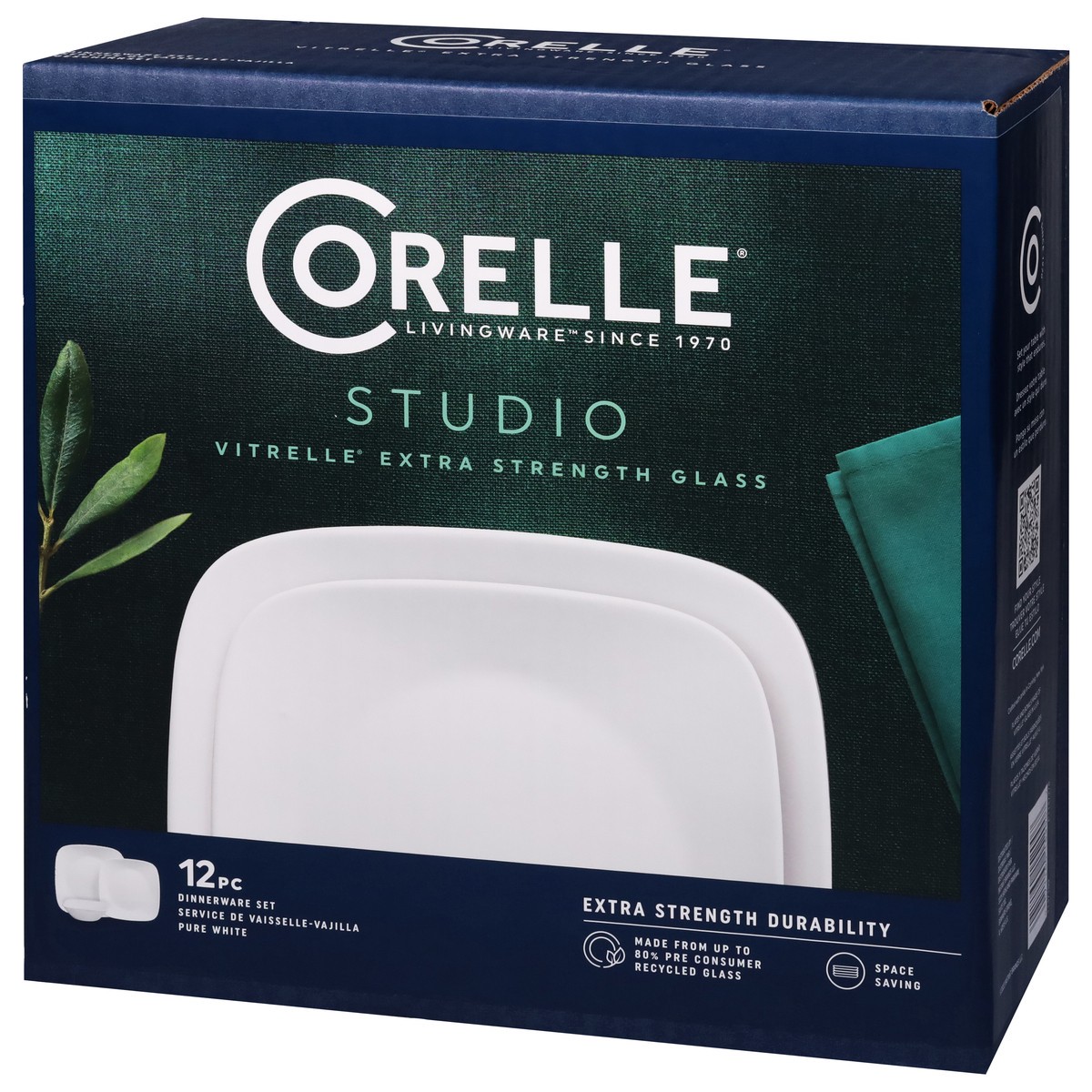 slide 2 of 9, Corelle Pure White Dinnerware Set, 1 ct