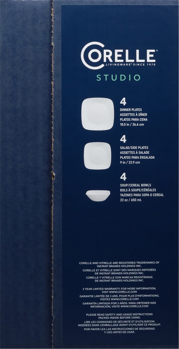 slide 9 of 9, Corelle Pure White Dinnerware Set, 1 ct