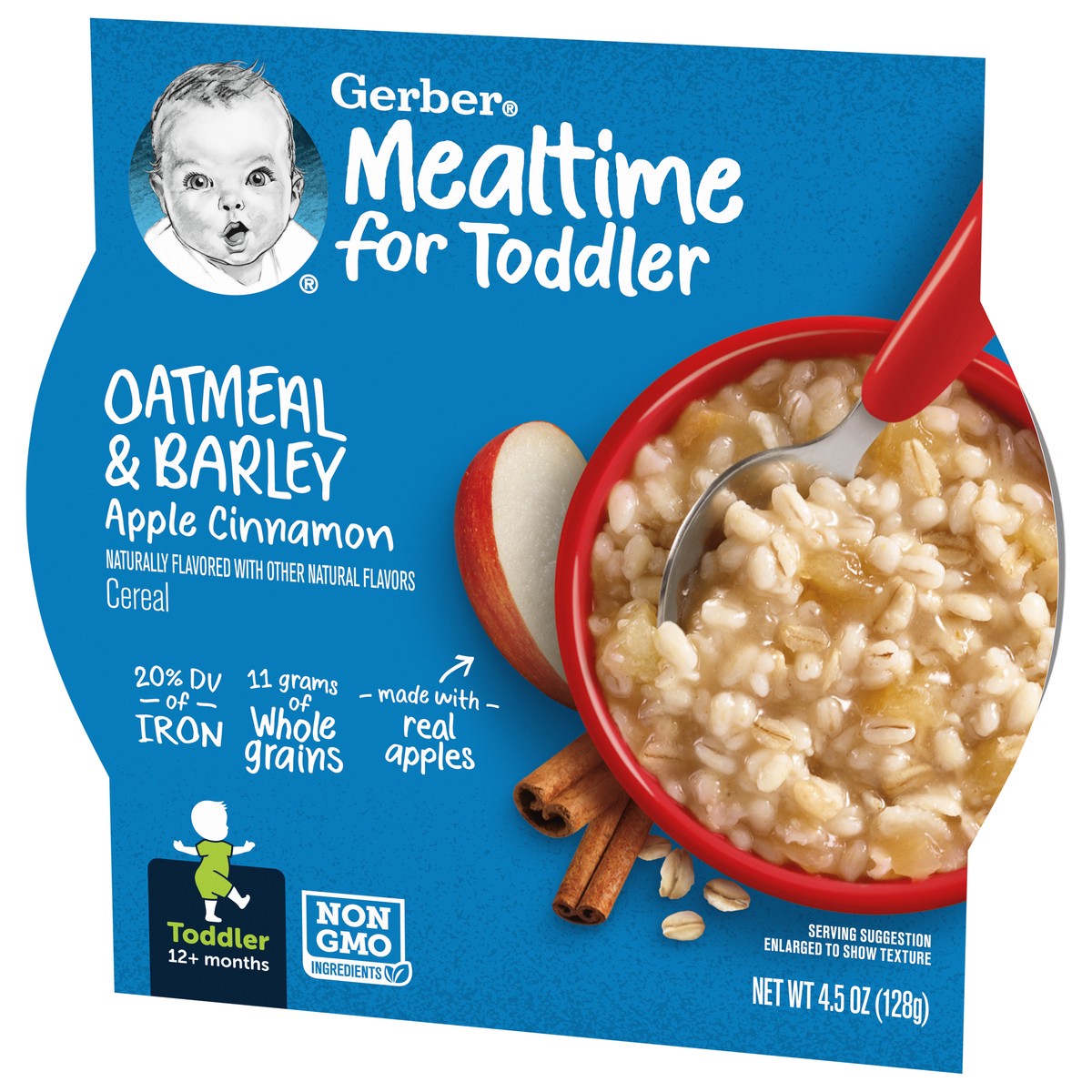slide 9 of 9, Gerber Breakfast Buddies, Apple Cinnamon with Real Fruit Toddler Cereal, 4.5 oz Tray, 4.5 oz