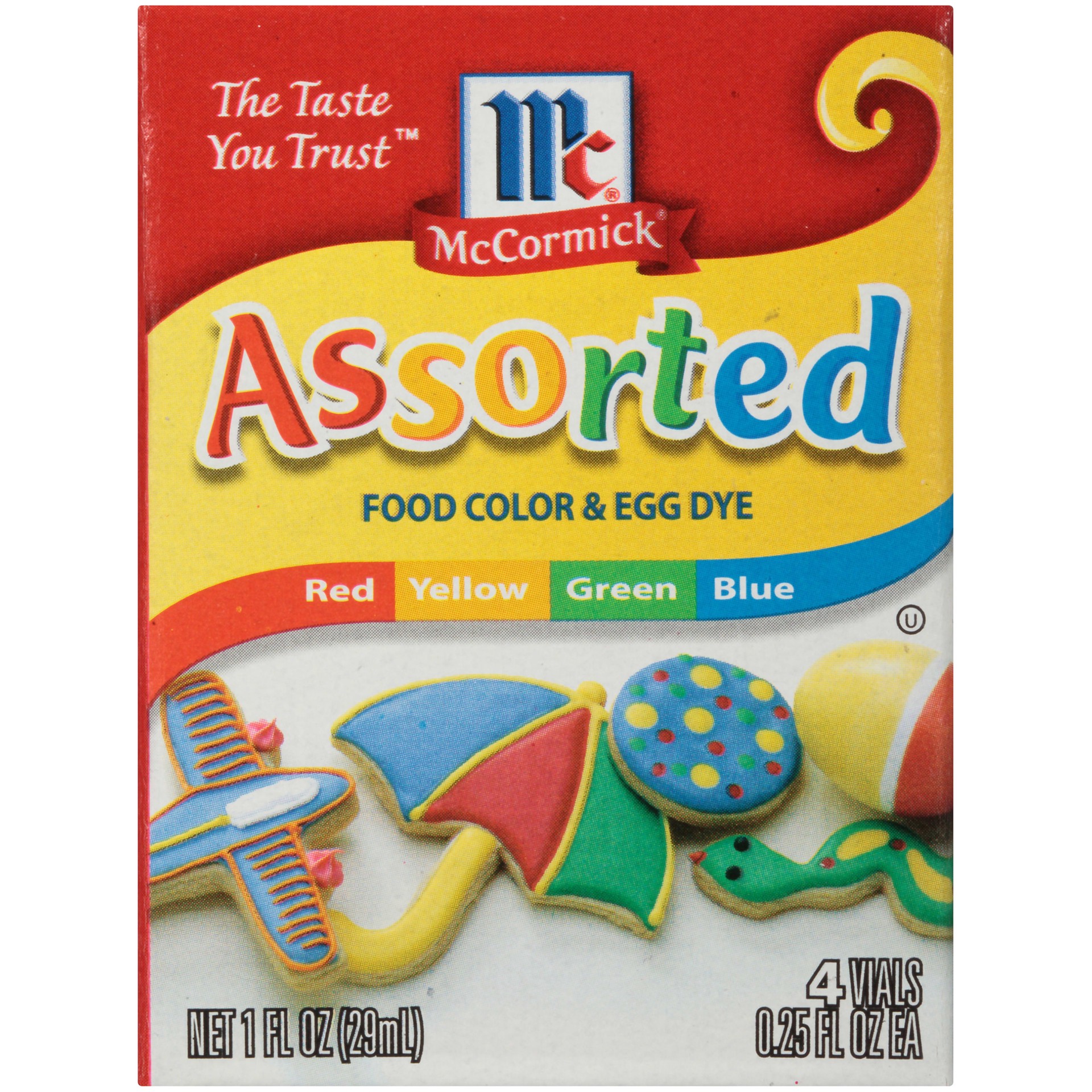 slide 1 of 9, McCormick Assorted Food Color & Egg Dye, 1 fl oz, 1 fl oz