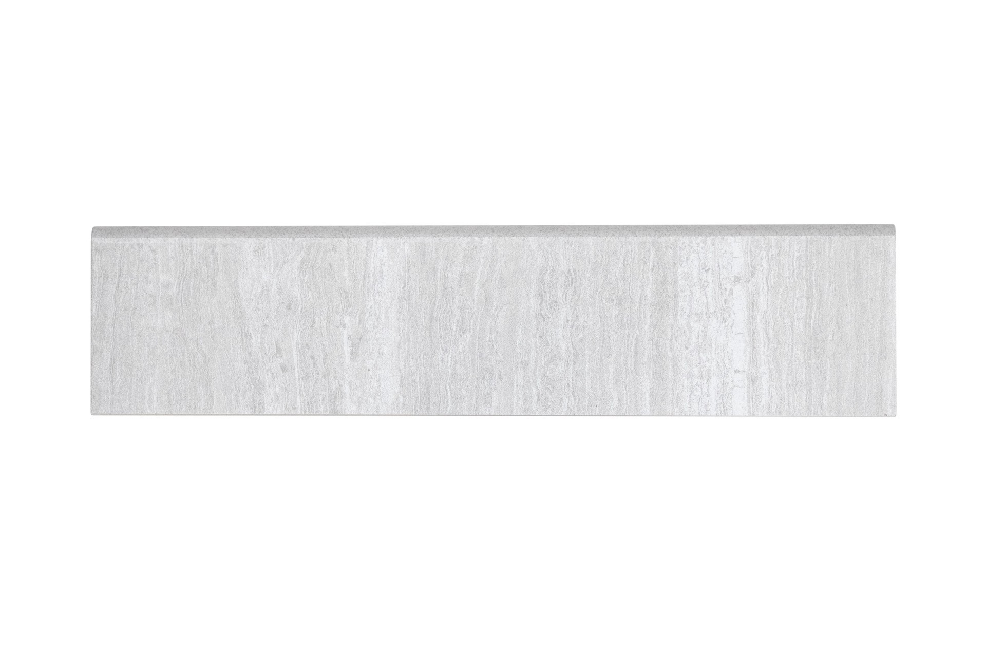 slide 1 of 5, Style Selections Leonia Silver 3-in x 12-in Glazed Porcelain Bullnose Tile ( 0.22-sq ft / Piece ), 1 ct