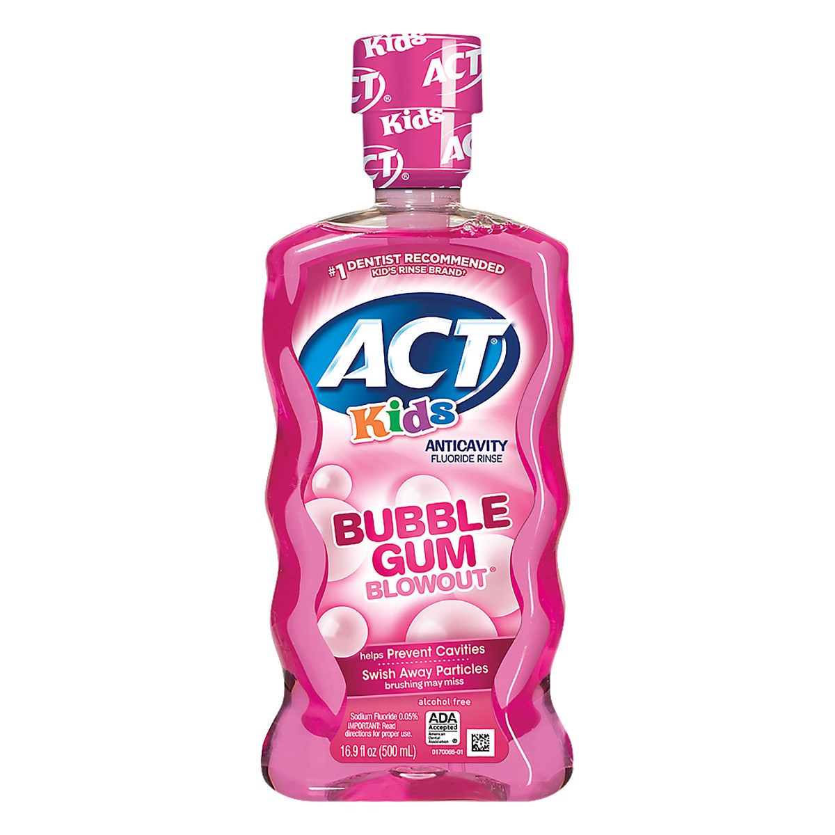 slide 1 of 6, ACT Kids Anticavity Bubble Gum Blowout Fluoride Rinse 16.9 oz, 16.9 fl oz