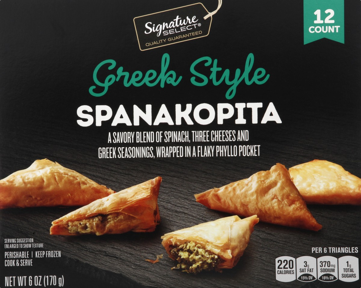 slide 1 of 9, Signature Select Spanakopita 12 ea, 6 oz