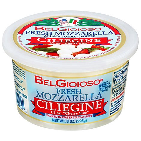 slide 1 of 1, Belgioioso Fresh Mozzarella Cheese Ciliegine Cup - 8 Oz, 8 oz