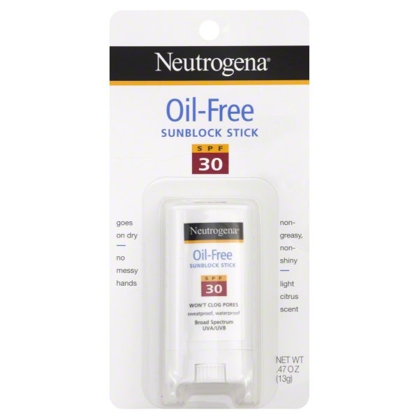 slide 1 of 1, Neutrogena Healthy Defense Oil-Free Sunblock Stick Spf 30, 0.47 oz