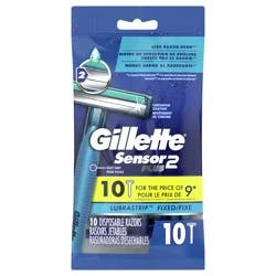 Gillette Sensor2 Plus Disposable Razors 10 ea