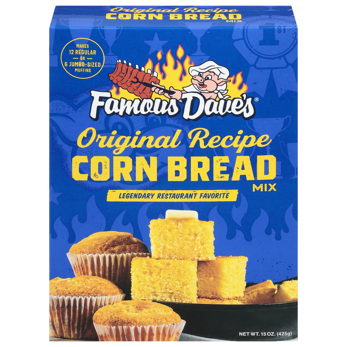 slide 1 of 9, Famous Dave's Original Recipe Corn Bread Mix 15 oz, 15 oz