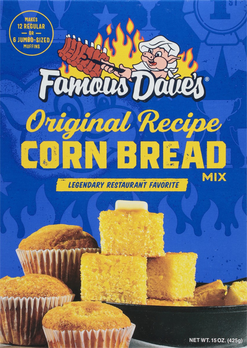 slide 6 of 9, Famous Dave's Original Recipe Corn Bread Mix 15 oz, 15 oz