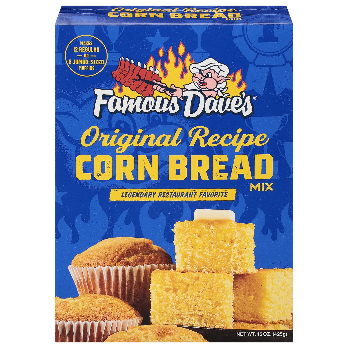 slide 1 of 9, Famous Dave's Original Recipe Corn Bread Mix 15 oz, 15 oz