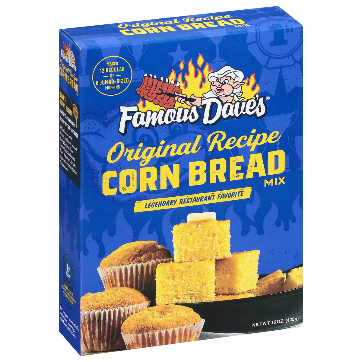 slide 1 of 9, Famous Dave's Original Recipe Corn Bread Mix 15 oz, 15 oz