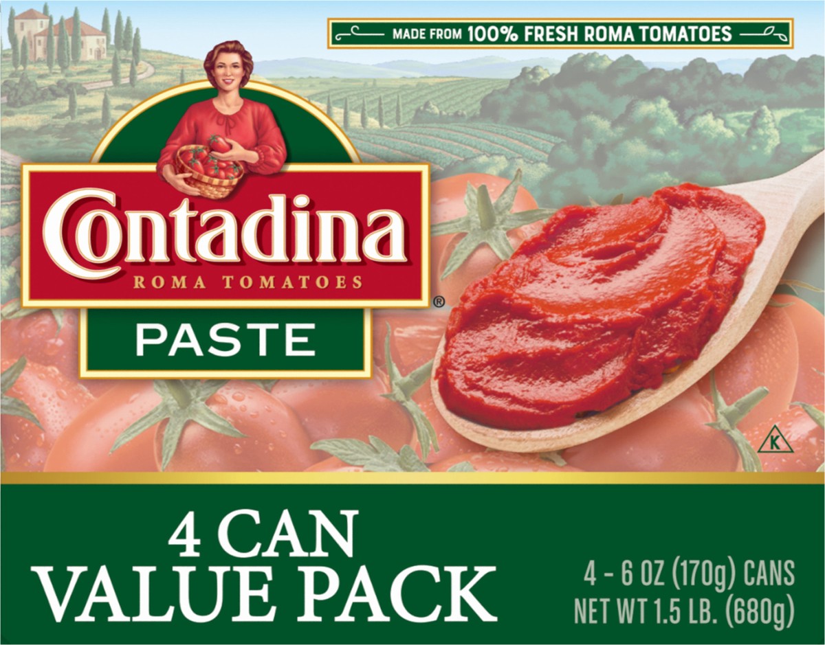 slide 2 of 11, CONTADINA Tomato Paste, 4 Pack, 6 oz Cans, 4 ct