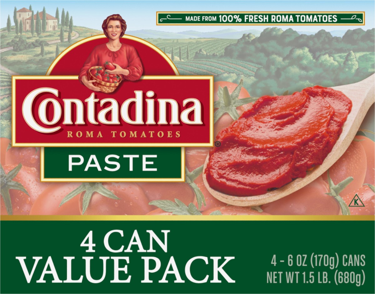 slide 5 of 11, CONTADINA Tomato Paste, 4 Pack, 6 oz Cans, 4 ct