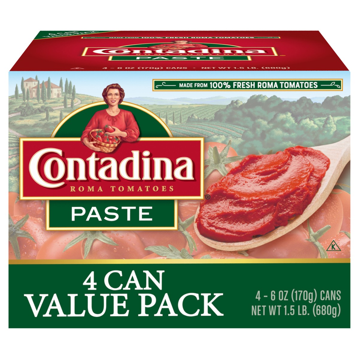 slide 1 of 11, CONTADINA Tomato Paste, 4 Pack, 6 oz Cans, 4 ct