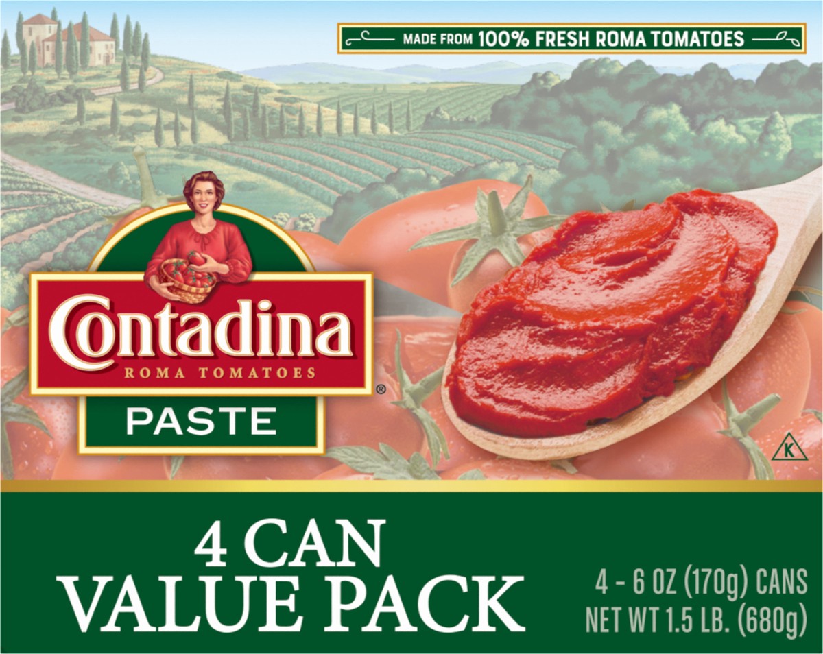 slide 9 of 11, CONTADINA Tomato Paste, 4 Pack, 6 oz Cans, 4 ct