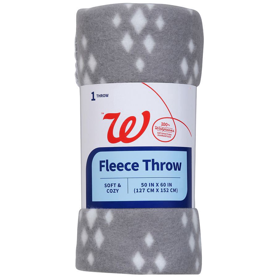 slide 1 of 5, Walgreens Fleece Throw, 1 ct