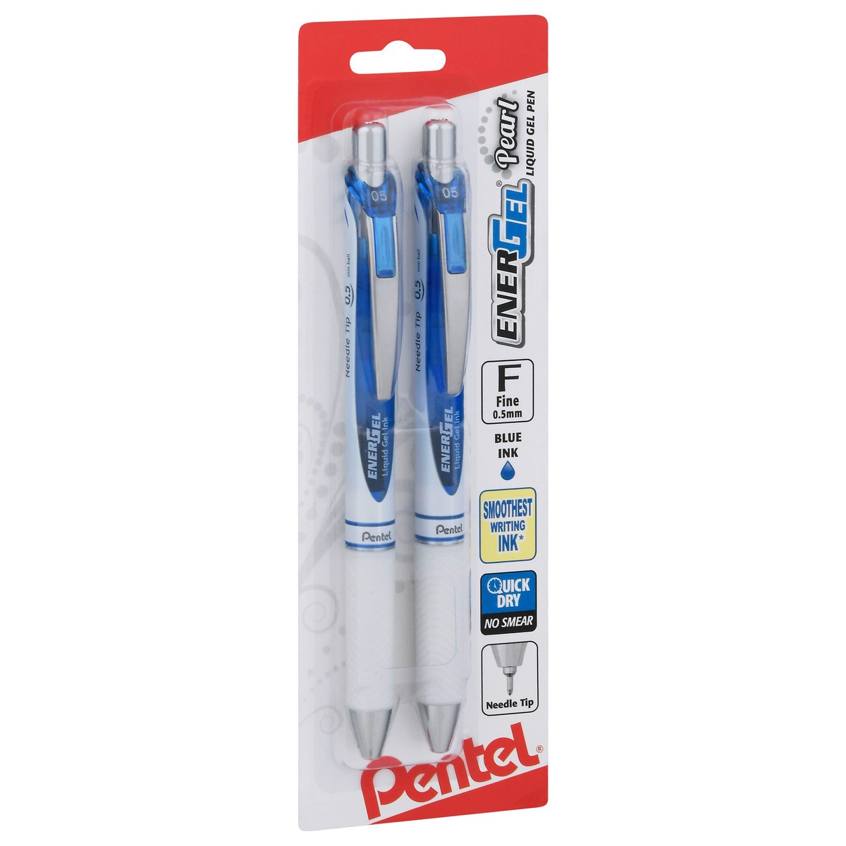 slide 3 of 9, Pentel EnerGel Pearl Deluxe Fine Point Liquid Gel Pen - 2 Count - Blue, 2 ct