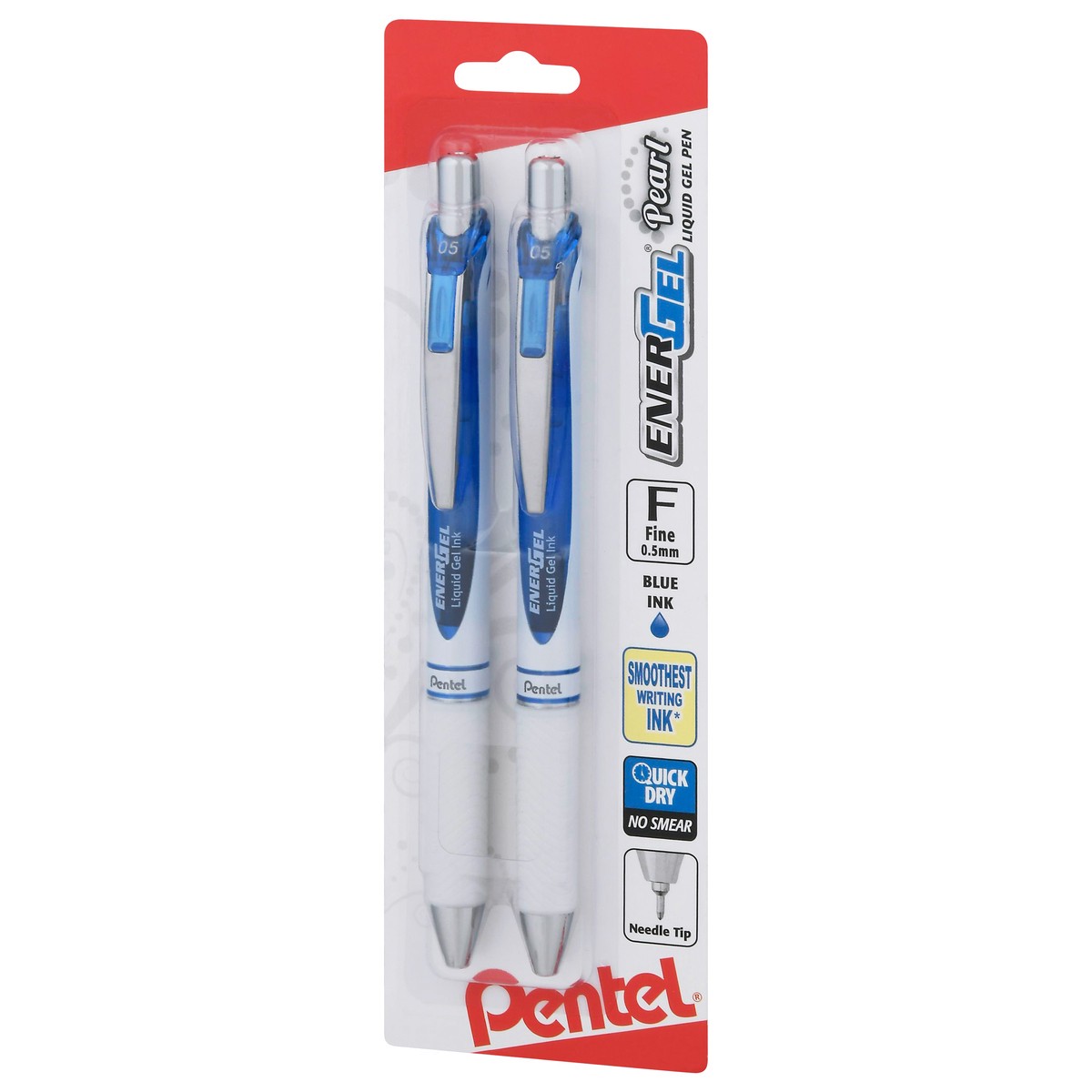 slide 9 of 9, Pentel EnerGel Pearl Deluxe Fine Point Liquid Gel Pen - 2 Count - Blue, 2 ct