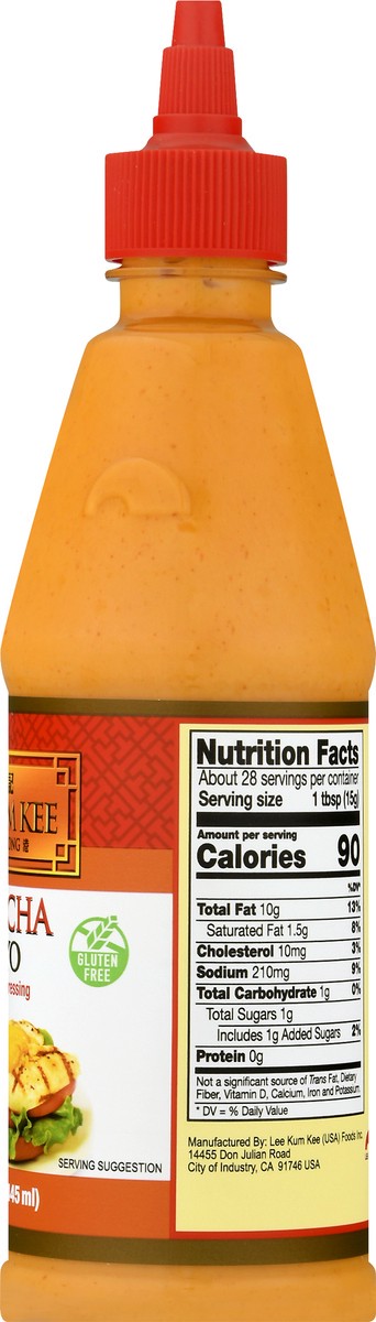 slide 9 of 9, Lee Kum Kee Sriracha Dressing/Spread 15 fl oz, 15 oz