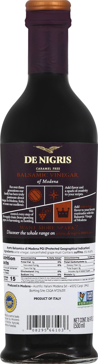 slide 3 of 9, De Nigris Vinegar 16.9 oz, 16.9 fl oz