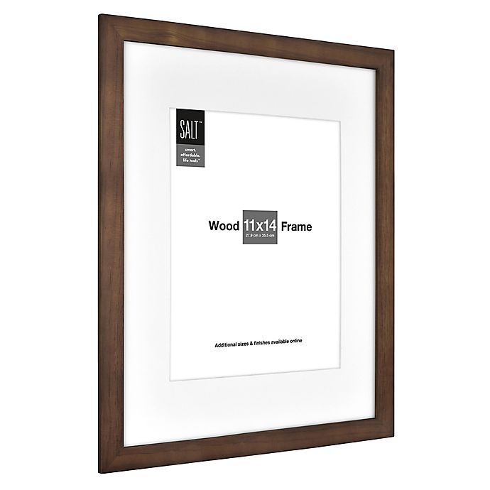 slide 2 of 2, SALT Gallery Matted Picture Frame - Walnut, 11 in x 14 in