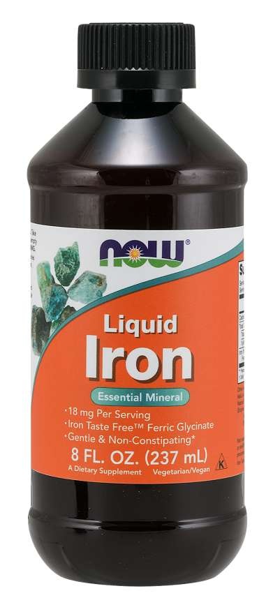 slide 1 of 1, NOW Iron Liquid - 8 fl. oz., 8 fl oz