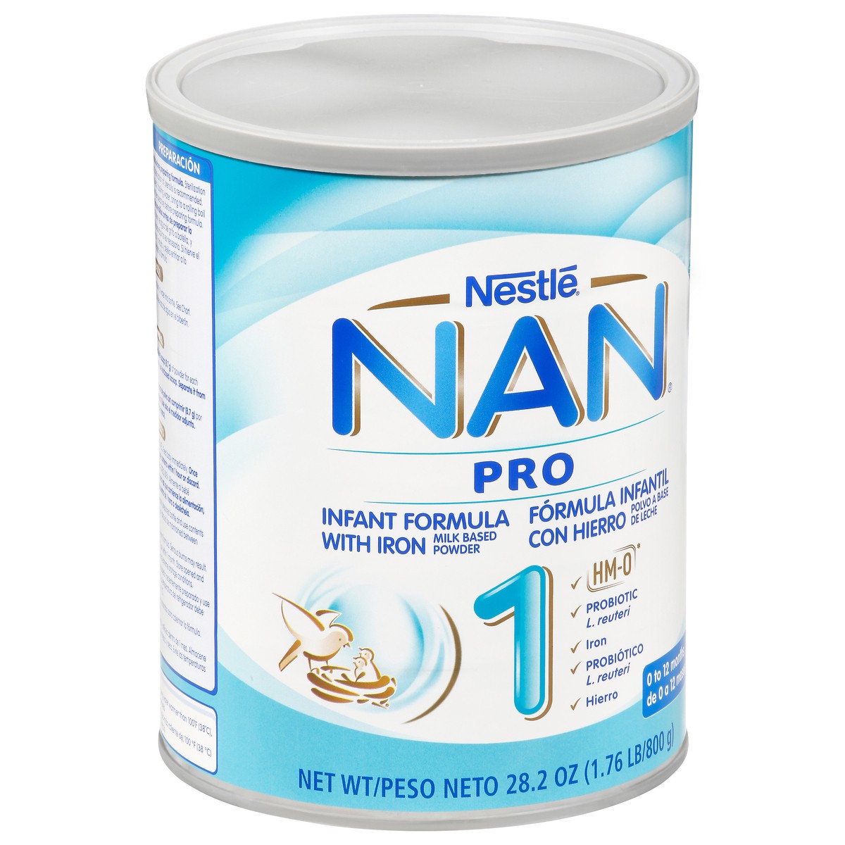 slide 2 of 9, Nestlé NAN Pro 1 Powder Infant Formula with Iron, 28.2 oz Canister, 28.2 oz