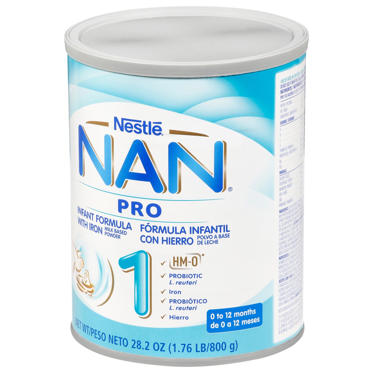 slide 5 of 9, Nestlé NAN Pro 1 Powder Infant Formula with Iron, 28.2 oz Canister, 28.2 oz