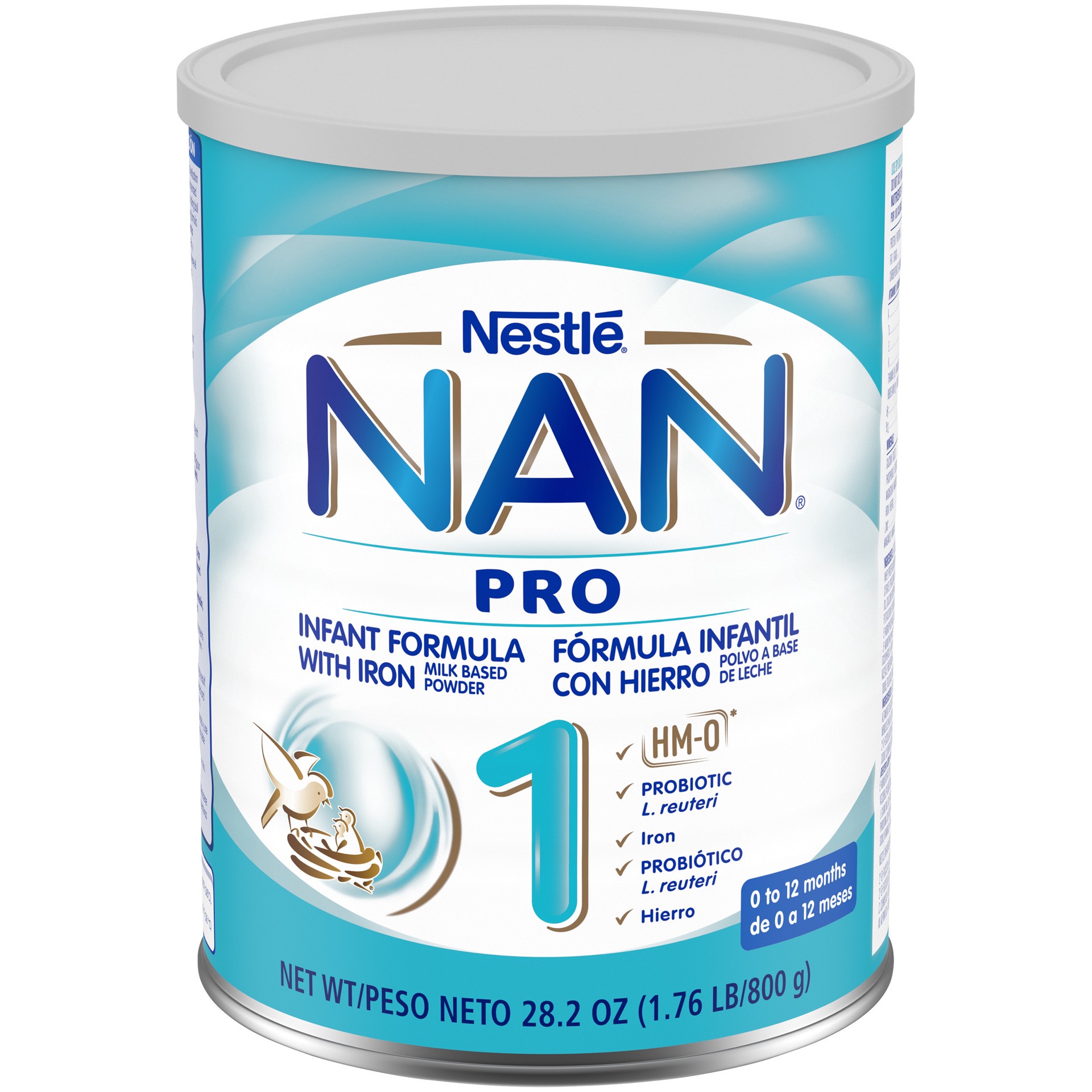 slide 1 of 9, Nestlé NAN Pro 1 Powder Infant Formula with Iron, 28.2 oz Canister, 28.2 oz