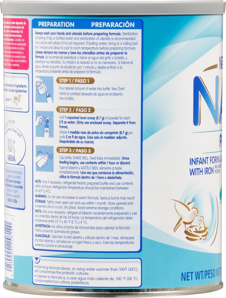 slide 8 of 9, Nestlé NAN Pro 1 Powder Infant Formula with Iron, 28.2 oz Canister, 28.2 oz