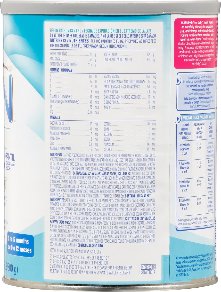 slide 9 of 9, Nestlé NAN Pro 1 Powder Infant Formula with Iron, 28.2 oz Canister, 28.2 oz