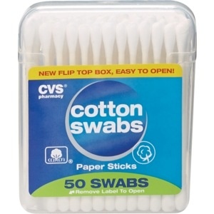 slide 1 of 1, CVS Health Cotton Swabs, 50 ct