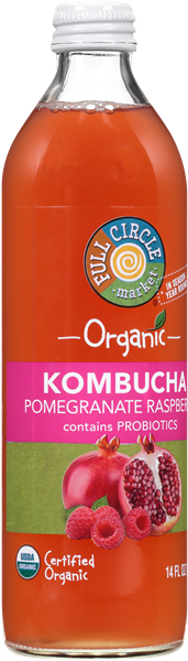 slide 1 of 1, Full Circle Market Raspberry Pomegranate Kombucha - 14 fl oz, 14 fl oz