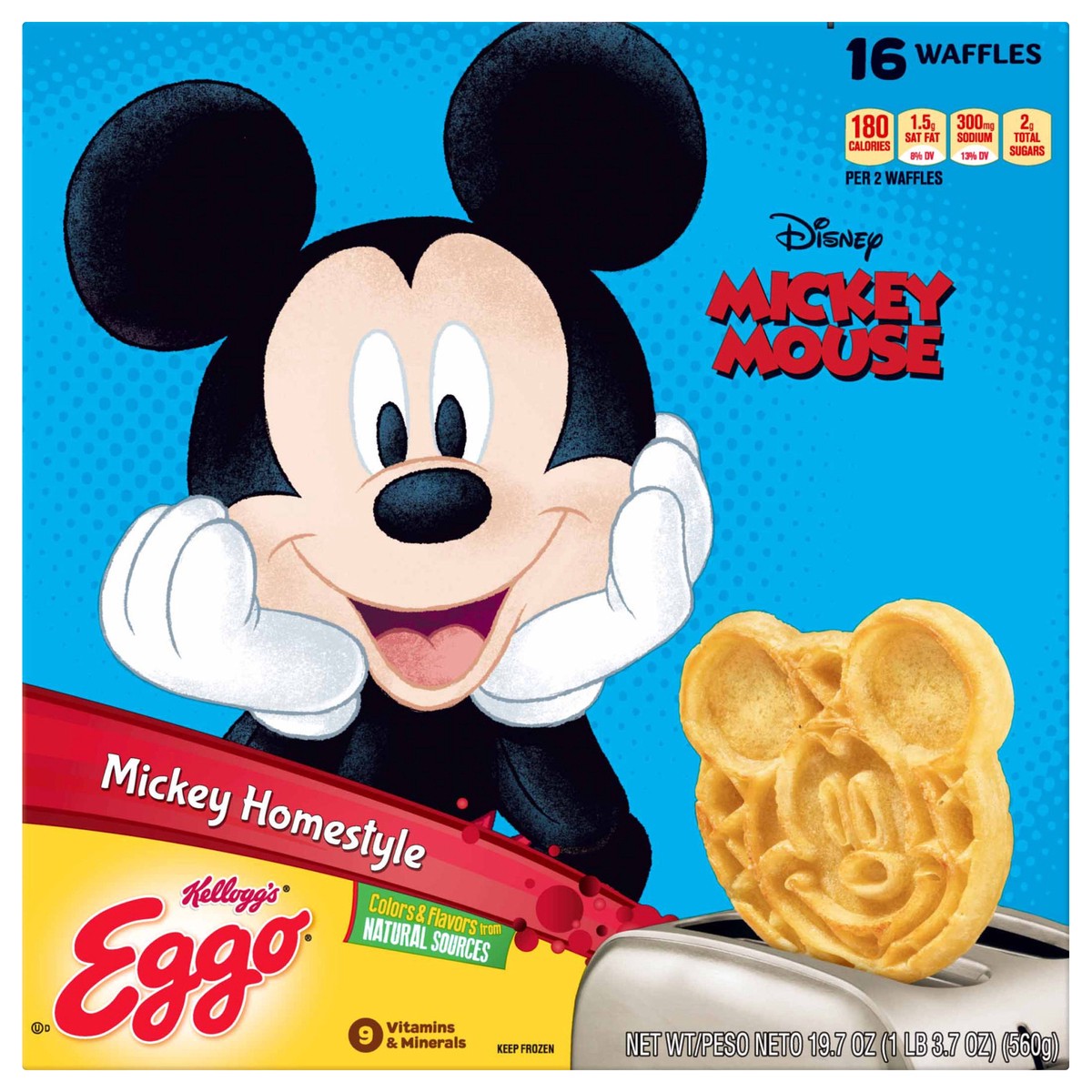 slide 9 of 10, Eggo Mickey Homestyle Waffles 16 ea, 16 ct