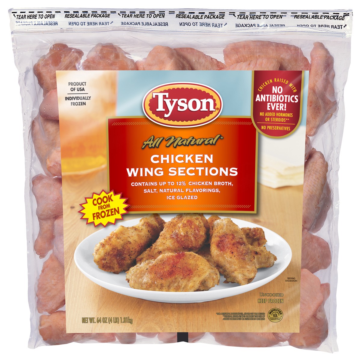 Tyson Chicken Wing Sections 64 oz Shipt