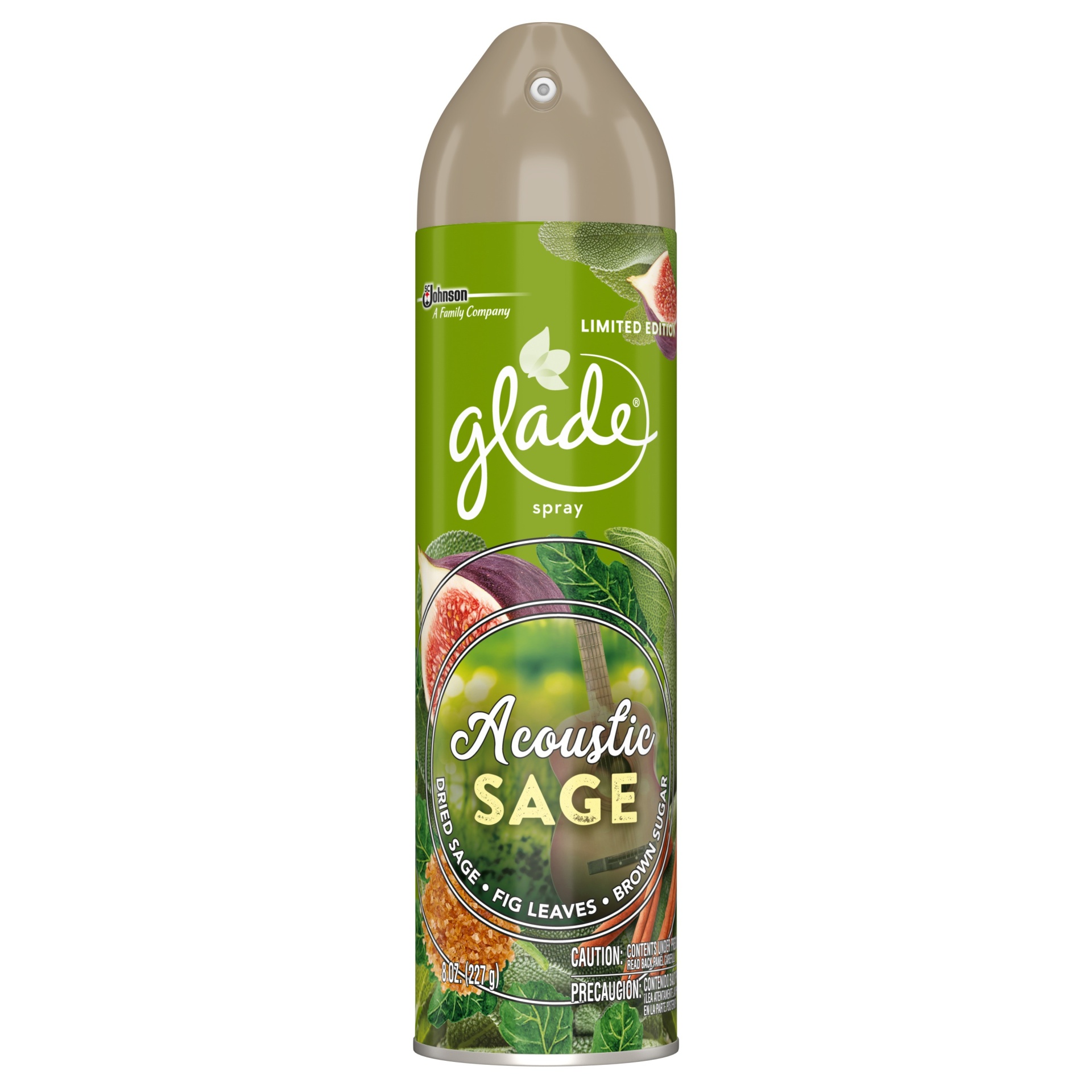 slide 1 of 1, Glade Acoustic Sage Limited Edition Air Freshener Spray, 8 oz