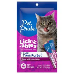 Pet Pride Lick-ables with Tuna Puree Cat Food Topper and Treat
