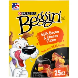 Beggin' Purina Beggin' Strips With Real Meat Dog Training Treats With Bacon and Cheese Flavors - 25 oz. Pouch