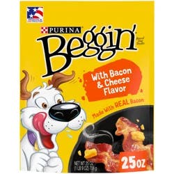 Beggin' Purina Beggin' Strips With Real Meat Dog Training Treats With Bacon and Cheese Flavors - 25 oz. Pouch