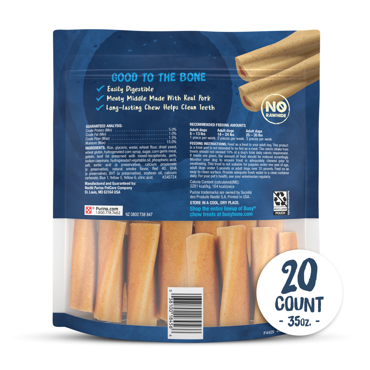 slide 2 of 8, Busy Bone Mini Long-Lasting Chew Small Dog Treats 20 Count, 35 oz