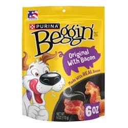 Beggin' Purina Beggin' Strips Dog Treats, Original With Bacon Flavor - 6 oz. Pouch