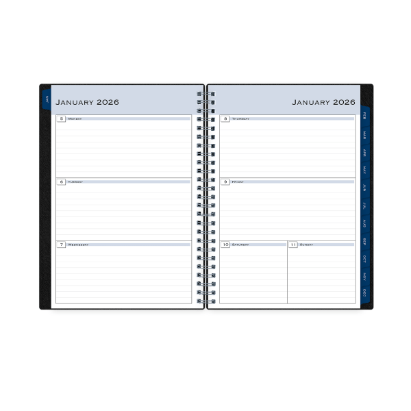 slide 5 of 8, Blue Sky 2026 Blue Sky Weekly/Monthly Planner, 5-7/8"" x 8-5/8"", Passages/Solid Black, January To December, 152940, 1 ct