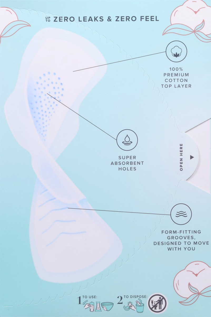 slide 4 of 12, Always Heavy Flow Pure Cotton Unscented Pads Size 2 34 ea, Size 2