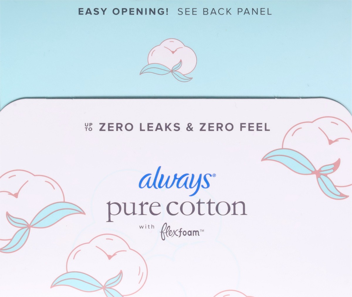 slide 12 of 12, Always Heavy Flow Pure Cotton Unscented Pads Size 2 34 ea, Size 2