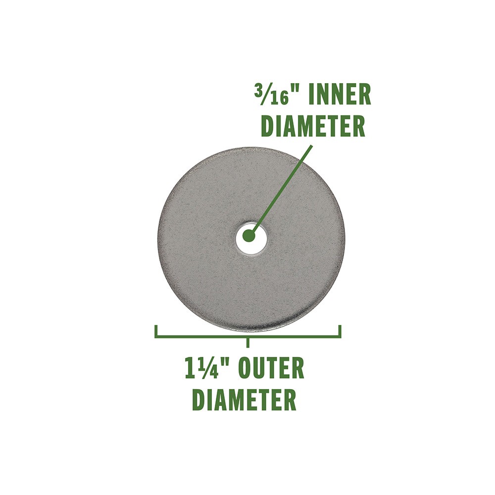 slide 3 of 6, Hillman 7-Count -Pack 3/16-in x 1-1/4-in Stainless steel Fender Washer, 1 ct