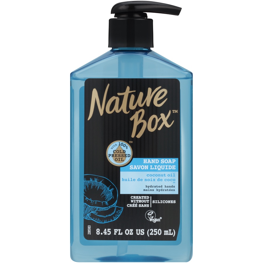 slide 1 of 1, Nature Box Liquid Hand Soap For Hydrated Hands, With 100% Cold Pressed Coconut Oil, 8.45 Oz, 8.45 oz