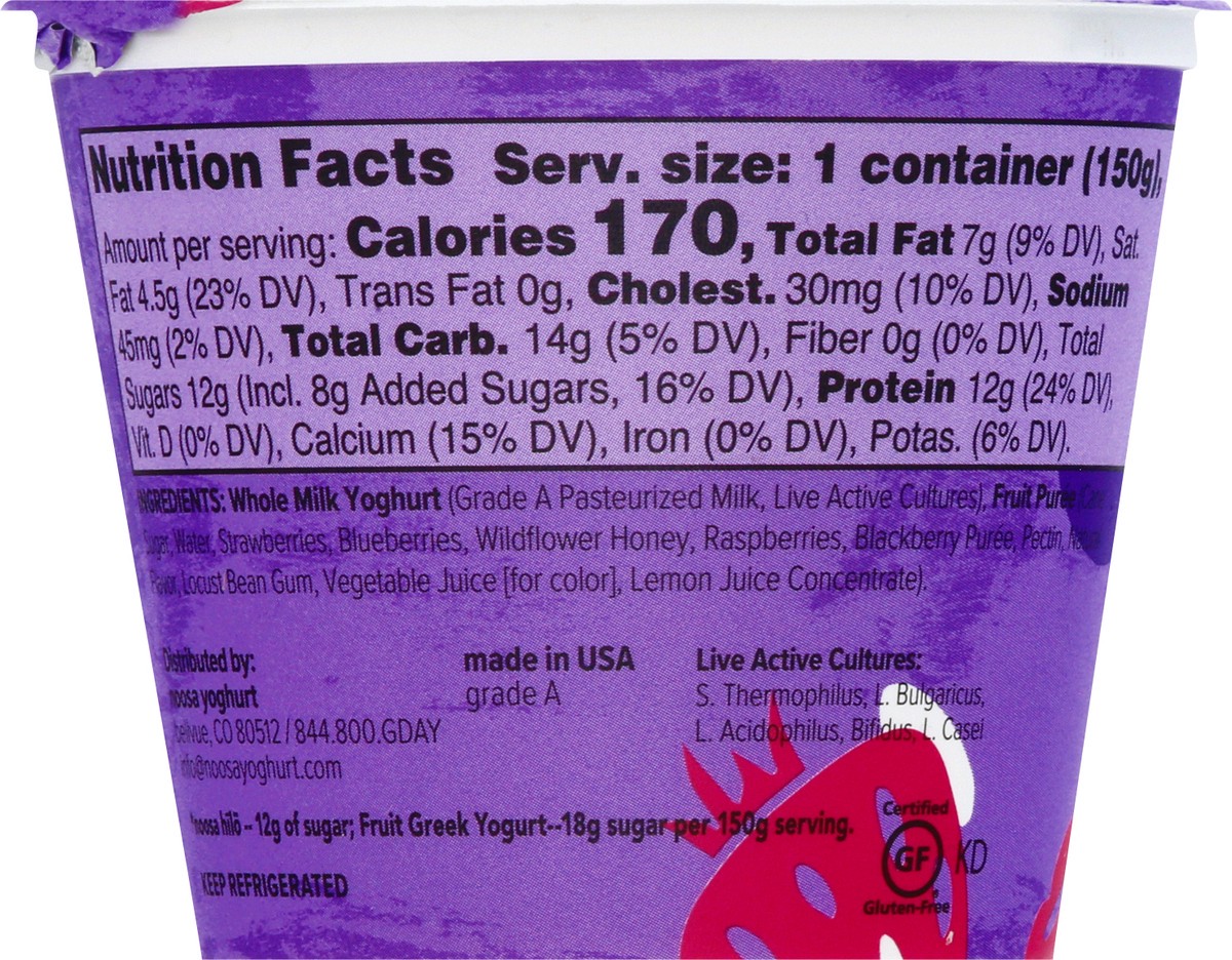 slide 5 of 9, Noosa Finest Mixed Berry Greek Yogurt, 5.3 oz